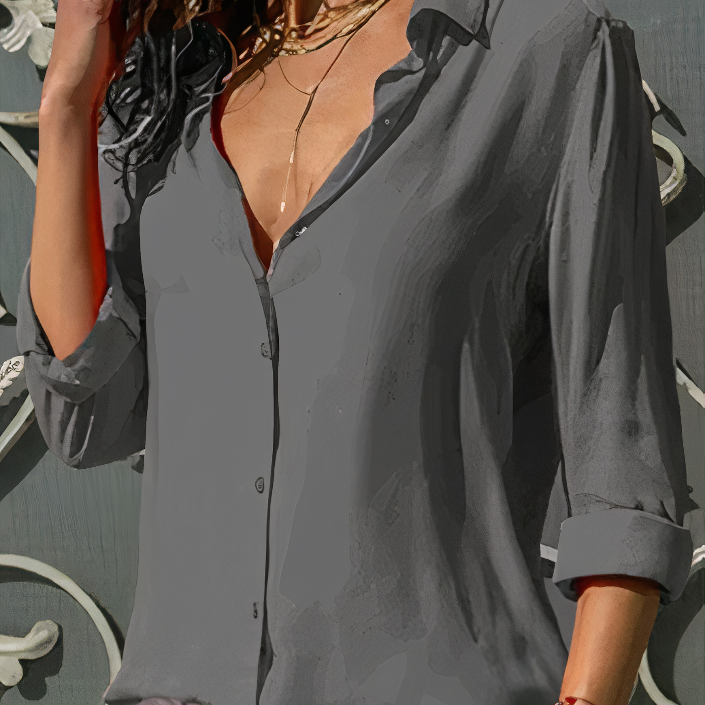 Elegante Damenbluse Chiffon Bluse Frauen Oberteil - BerlinGlamour