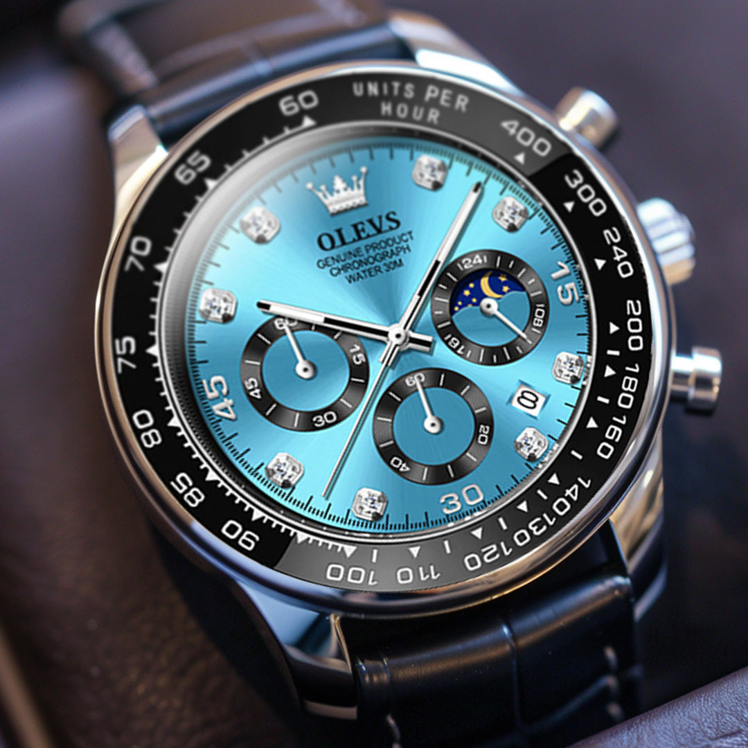 Herren Armbanduhr Edelstahl Elegante Analog