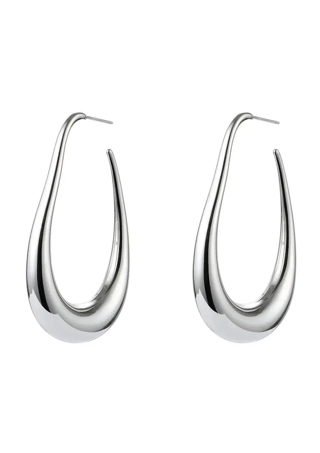 Einfache Silber Ohrringe Insel Design Minimalistisch - BerlinGlamour
