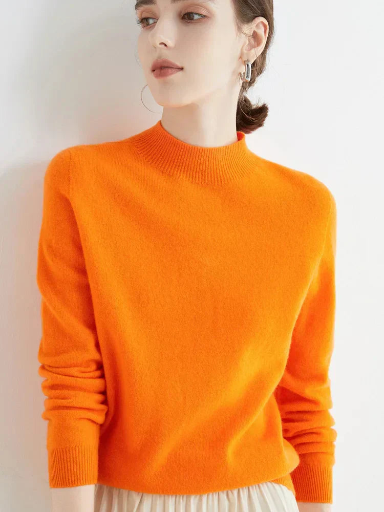 Damen Pullover Elegent Langarm Stilvoll