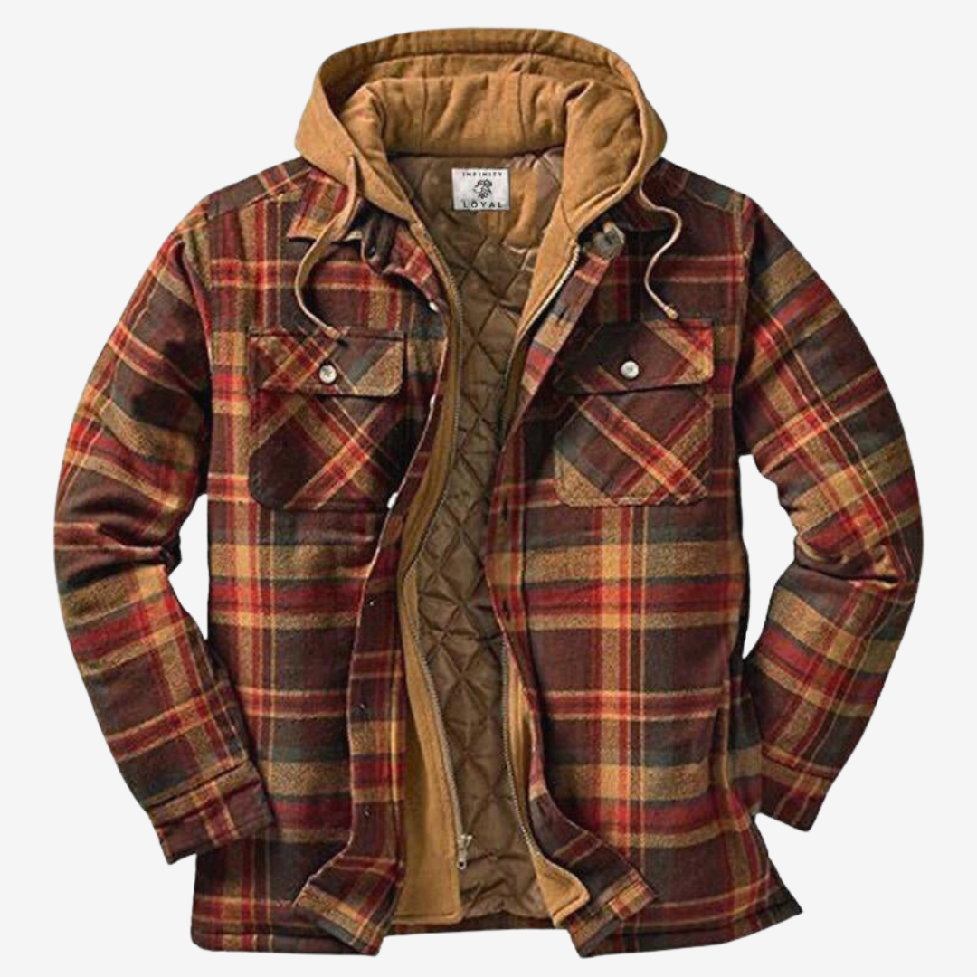 Herren Jacke Herbst Kariert Warm Elegant