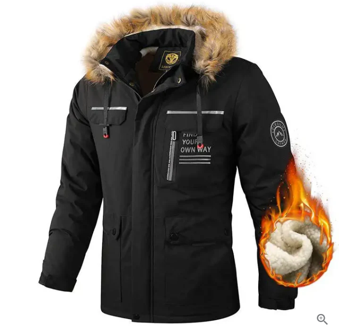 Wasserdichte Winterjacke Herren Warm Isoliert
