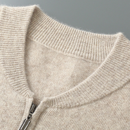 Herren Strickjacke Woll Warm Reißverschluss Hochwertig