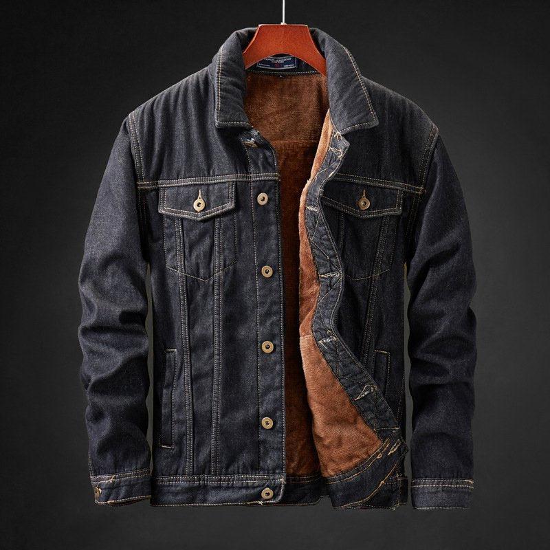 Herren Jeansjacke Warm Gefüttert Fleece - BerlinGlamour