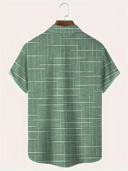Herren Kurzarmhemd Kariert Büroshirt Modern