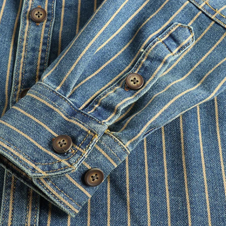 Herren Hemd Utility Style Funktionell Baumwolle