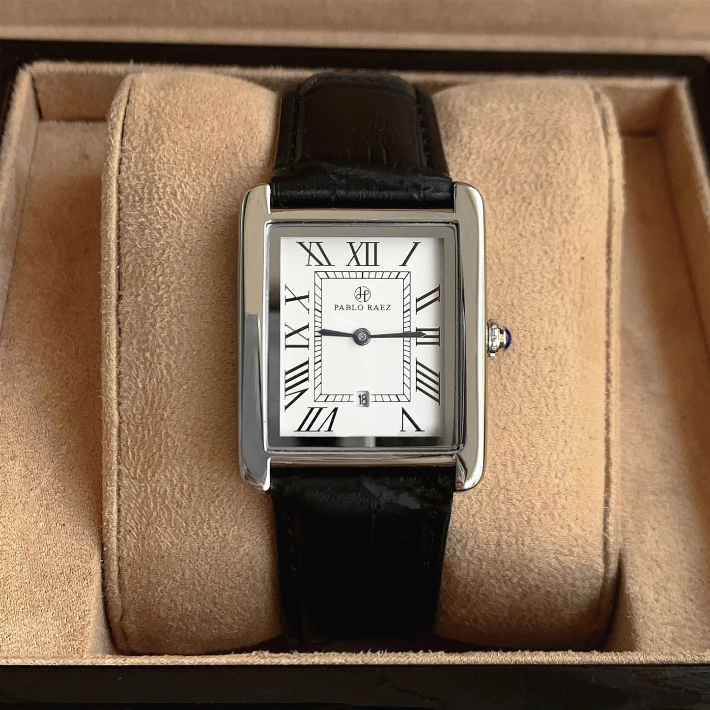 Herrenuhr Rechteckig Lederarmband Analog - BerlinGlamour
