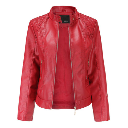Lederjacke Damen Elegant Schwarz Glänzend