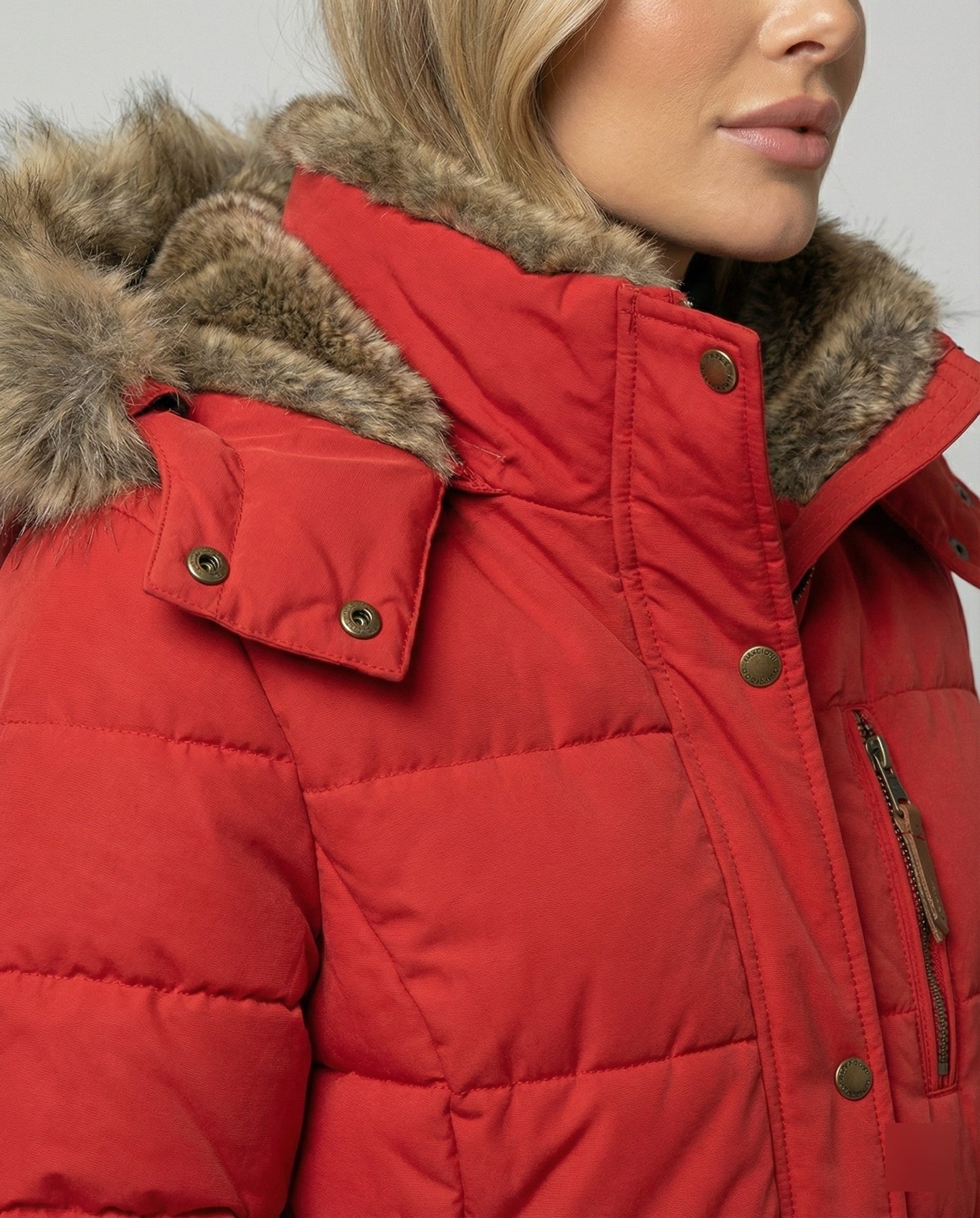Modische Winterjacke Warm Gefüttert mit Kapuze