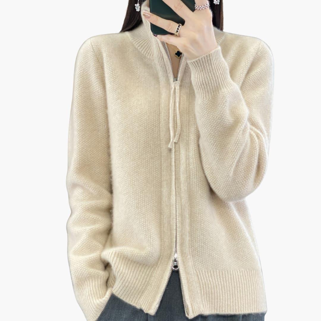 Reißverschluss Strickjacke für Damen 3