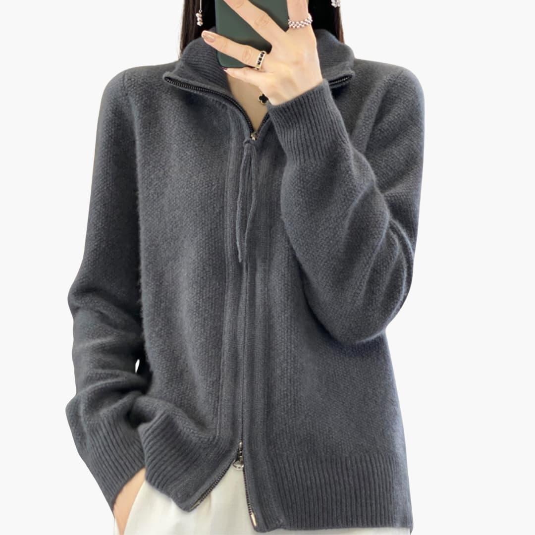 Reißverschluss Strickjacke für Damen 4