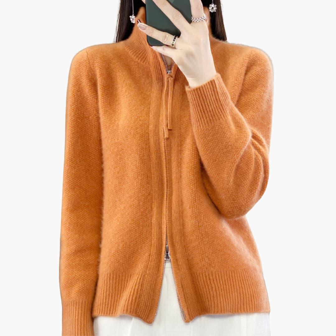 Reißverschluss Strickjacke für Damen 5