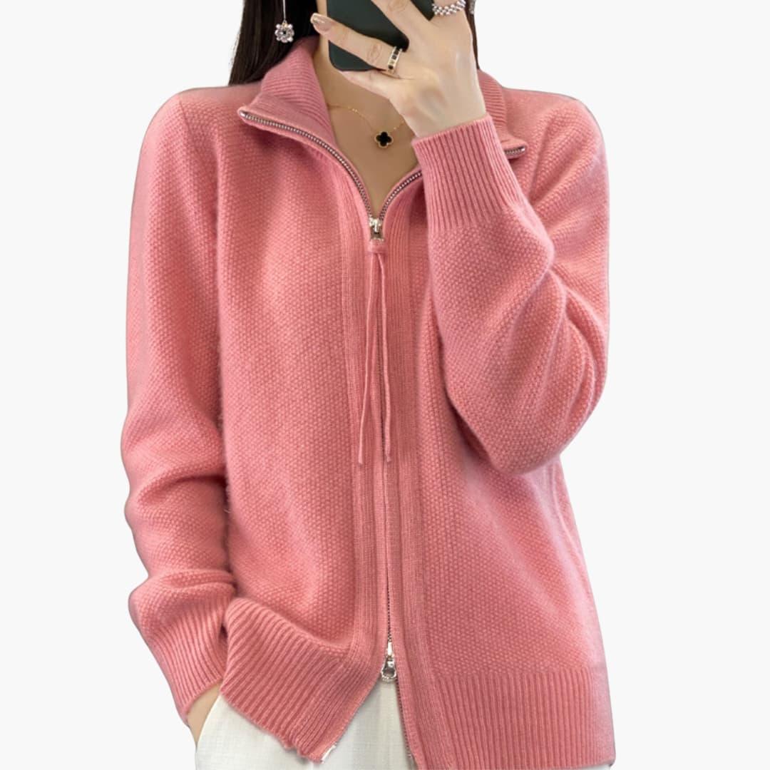 Reißverschluss Strickjacke für Damen 6