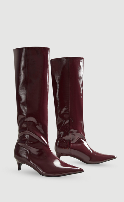 Kniehohe Stiefel Bequem Damen Stiletto
