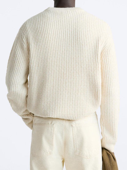 Klassischer Pullover Grobstrick Bequem Warm