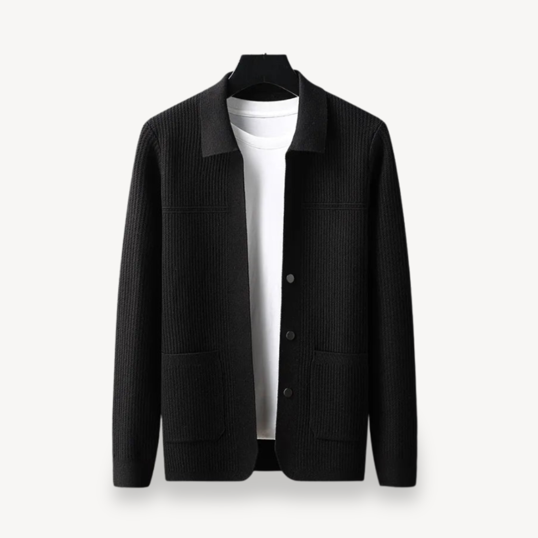 Rippstrick-Cardigan für Herren 1