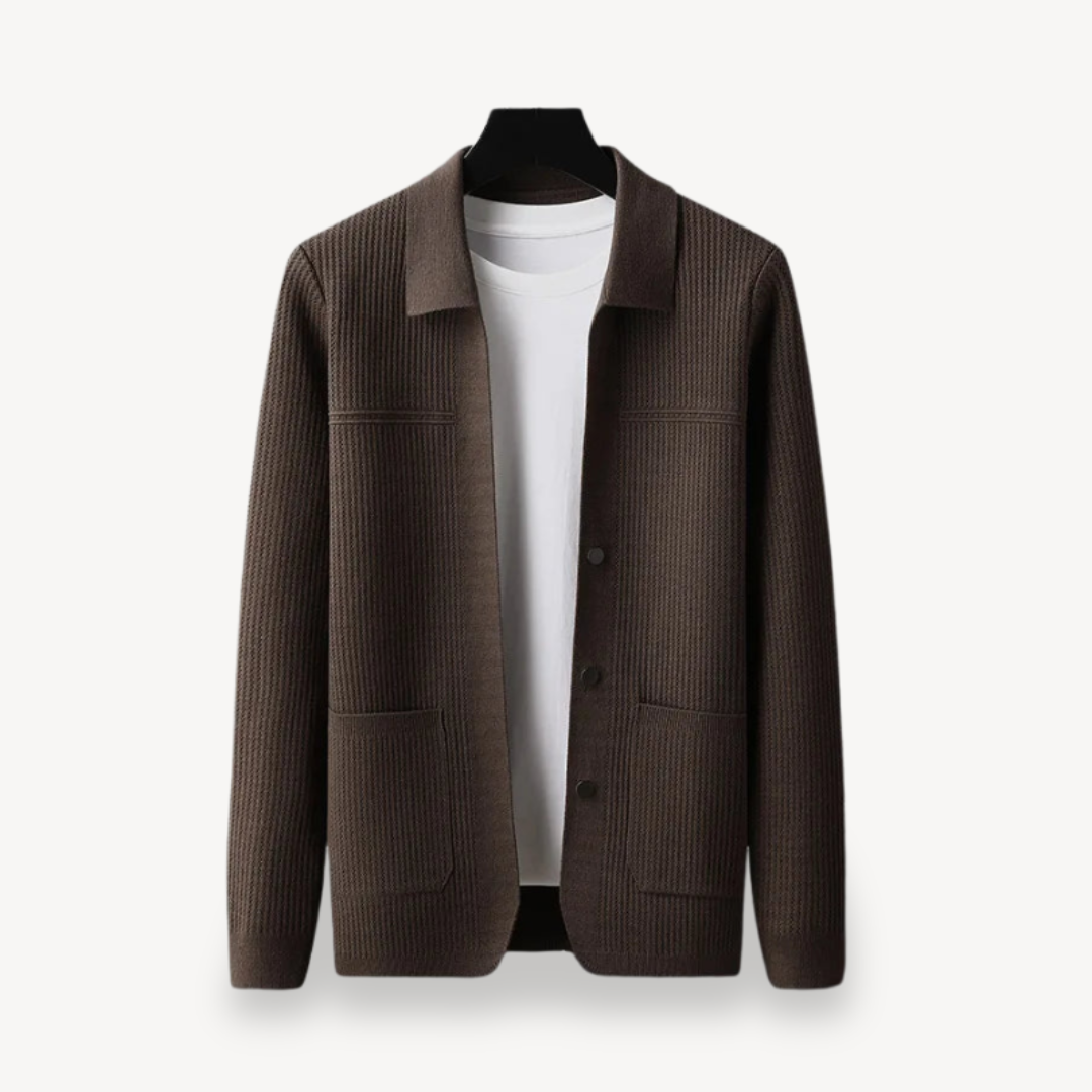 Rippstrick-Cardigan für Herren 2