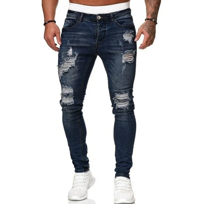 Röhrenjeans | Stretch | Slim Fit | Rissige Jeans | Herrenjeans-Chaps Herrenmode