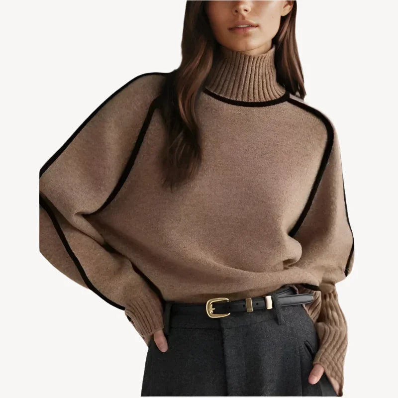 Rollkragen Strickpullover für Damen 0