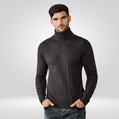 Herren Rollkragenpullover Strick Warm Bequem - BerlinGlamour