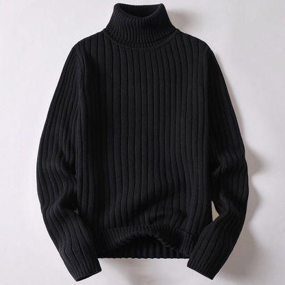Rollkragenpullover | Rippstrick | Rollkragen | Strickpullover | Herrenpullover-Schwarz-M-Chaps Herrenmode