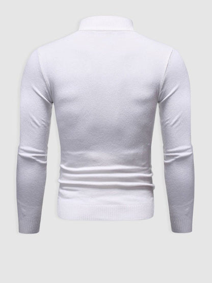 Rollkragenpullover – Schlank geschnittener Strickpullover mit hohem Kragen für Männer-Chaps Herrenmode
