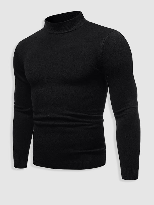 Männer Rollkragenpullover Slim Fit Hochkragen - BerlinGlamour