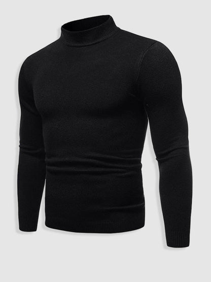 Männer Rollkragenpullover Slim Fit Hochkragen - BerlinGlamour