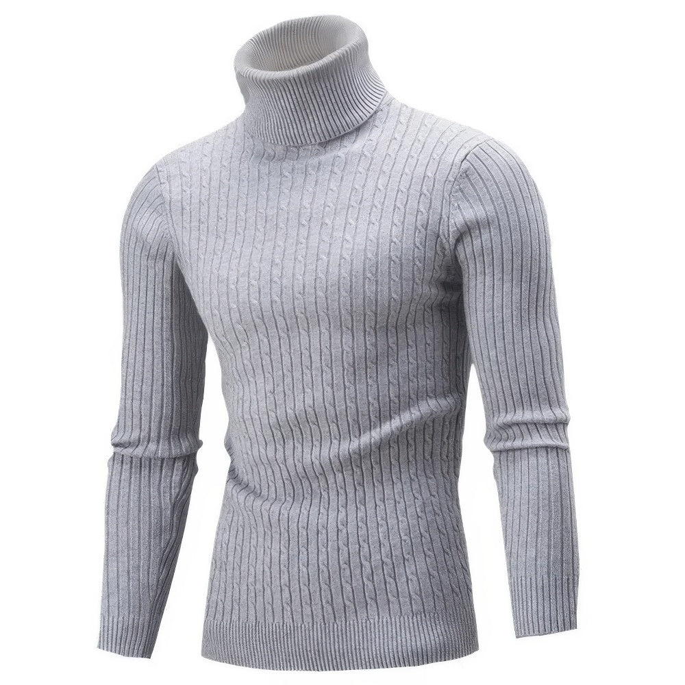 Herren Rollkragenpullover Slim Fit Strick - BerlinGlamour