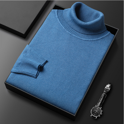Herren Rollkragenpullover Hochgeschlossen Strick Modern - BerlinGlamour