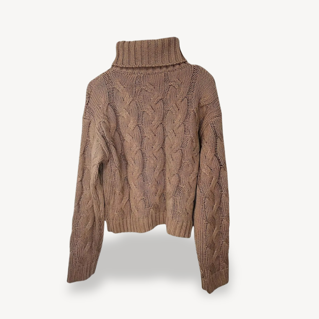 Rollkragenpullover mit Zopfmuster | Loravelle 1