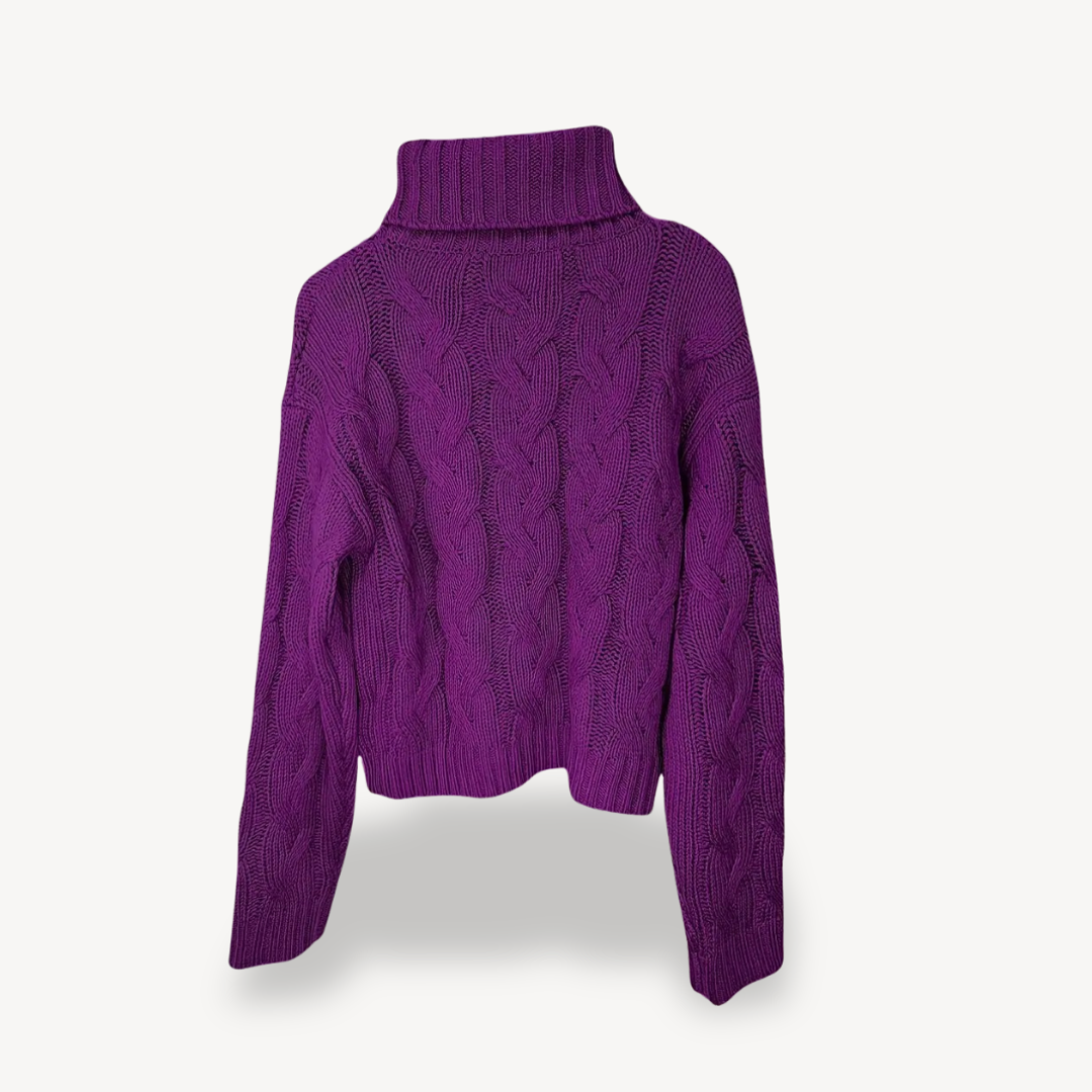 Rollkragenpullover mit Zopfmuster | Loravelle 3