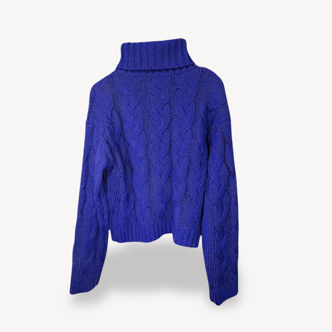 Rollkragenpullover mit Zopfmuster | Loravelle 4