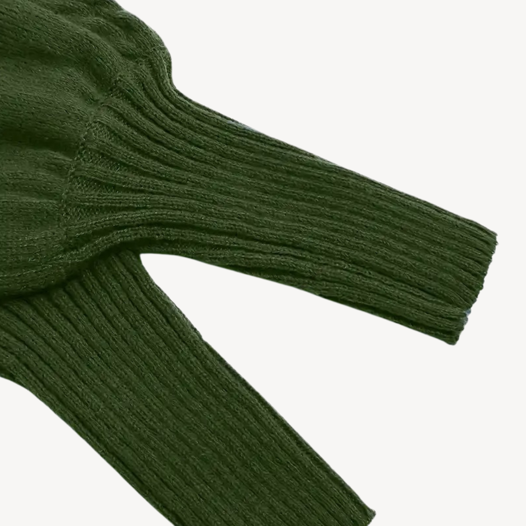 Rollkragenpullover mit Zopfmuster für Damen 3