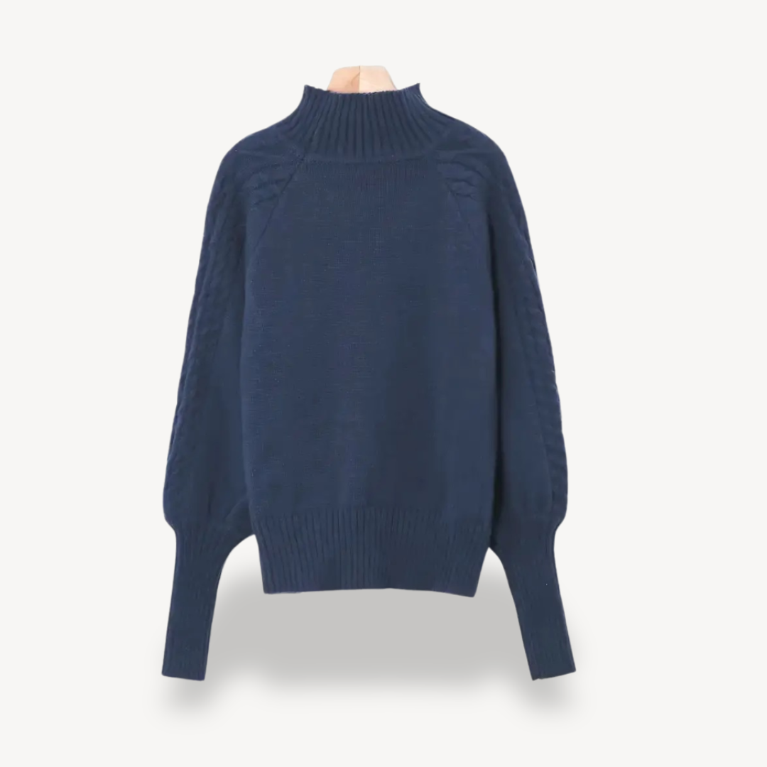 Rollkragenpullover mit Zopfmuster für Damen 7