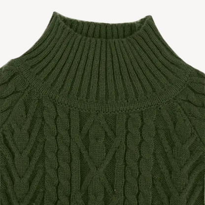 Rollkragenpullover mit Zopfmuster für Damen | Loravelle 2