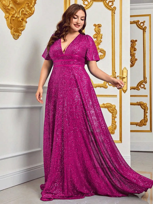 Luxus Maxi-Abendkleid Roxana in Übergröße