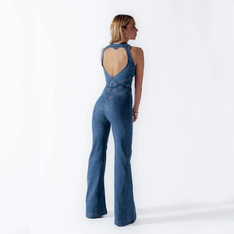 Damen Overall Jeans Trendy Elegant - BerlinGlamour