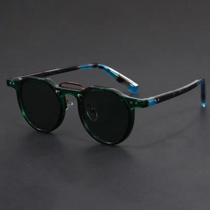 Herren Sonnenbrille Rund Polarisiert UV-Schutz Retro - BerlinGlamour
