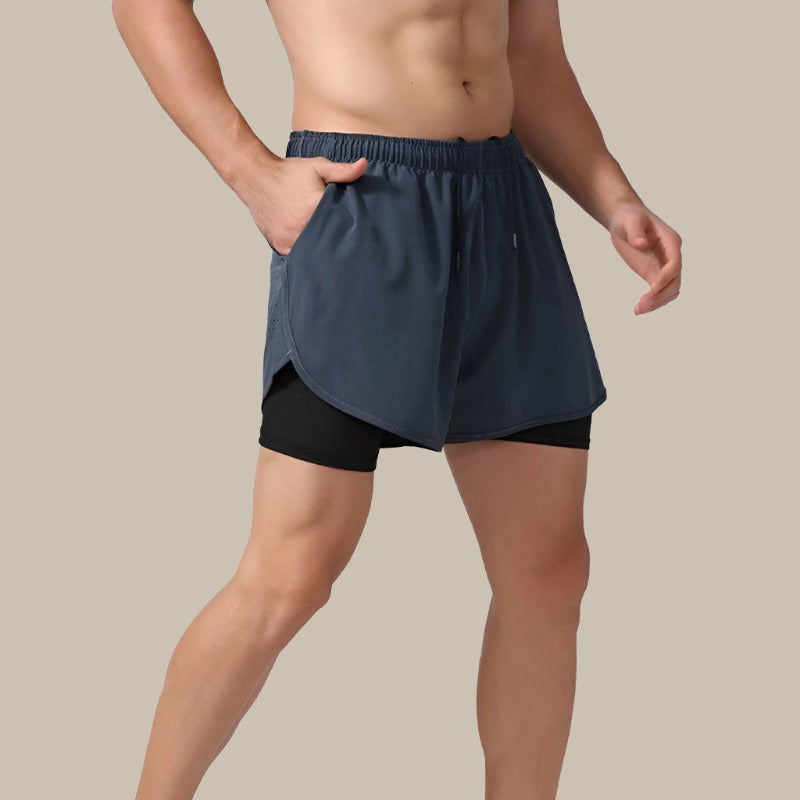 Laufshorts Herren Schnelltrocknend Reißverschluss Sport - BerlinGlamour
