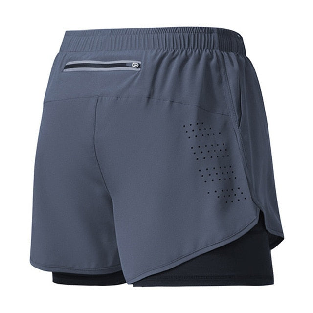 Laufshorts Herren Schnelltrocknend Reißverschluss Sport