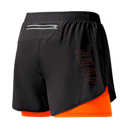 Laufshorts Herren Schnelltrocknend Reißverschluss Sport