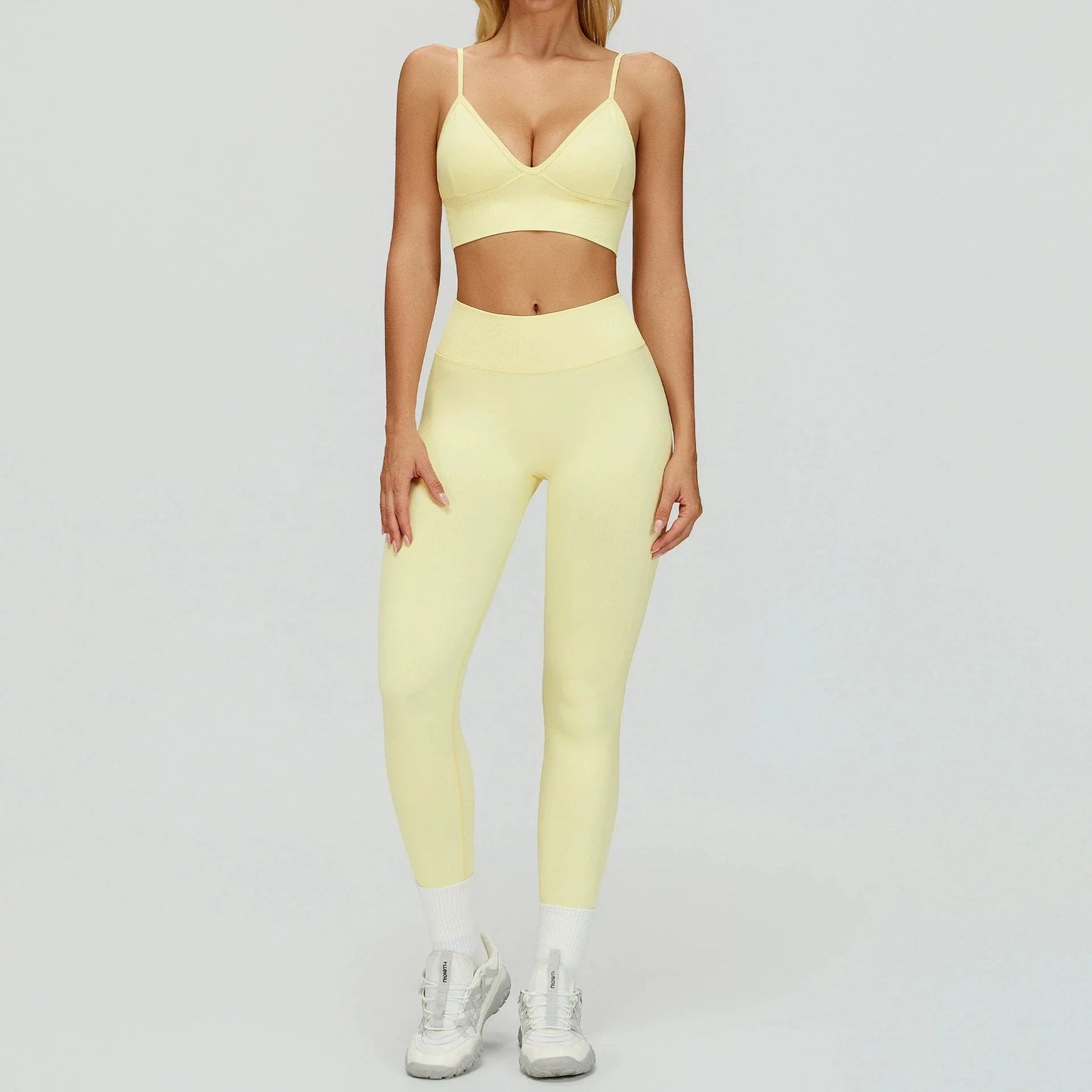 Sport Outfit Set Damen 3-teilig Leggings BH Jacke
