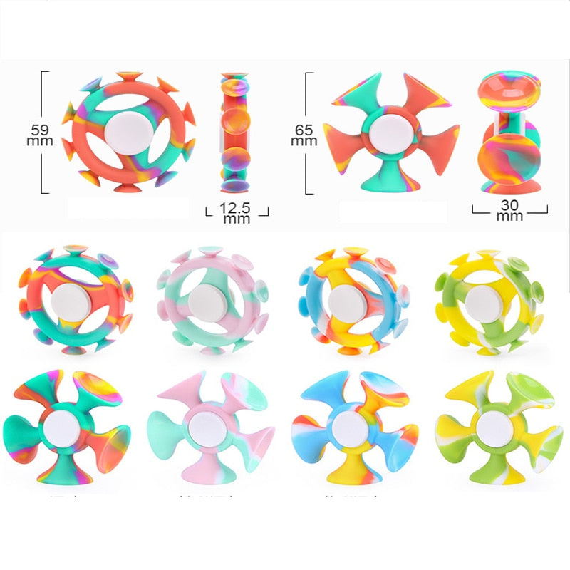 Bunter Hand Spinner Anti Stress Silikon Fidget Spinner