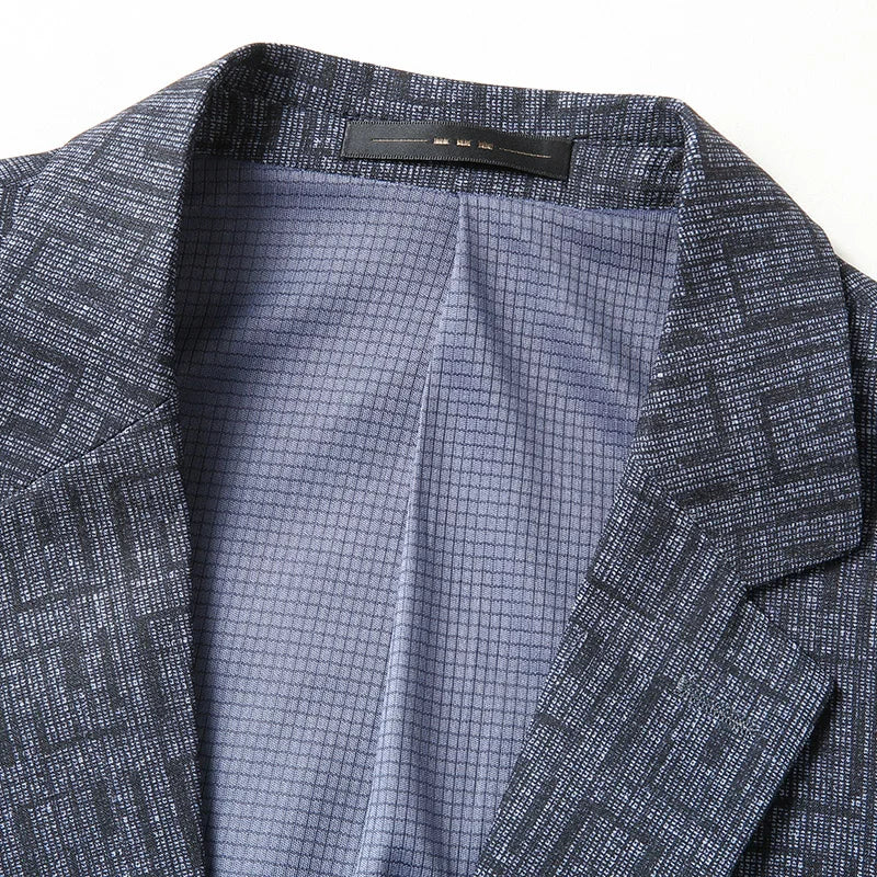 Herren Blazer Modern Geometrisches Muster Schmal