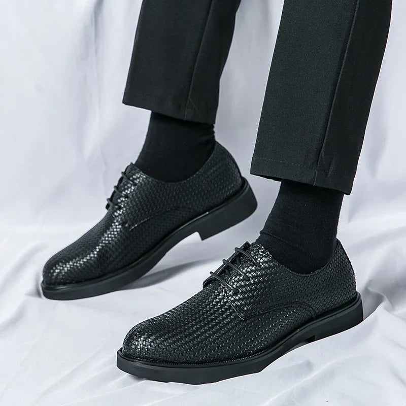 Herren Lederschuhe Oxfords Schwarz Elegannt