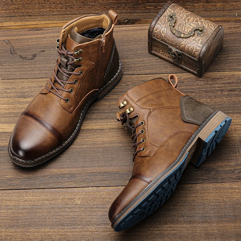 Heidi Stiefel Vintage Braun Lederschuhe - BerlinGlamour