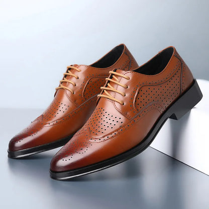 Herren Anzug Schuhe Bequem Oxford Schuhe Schwarz