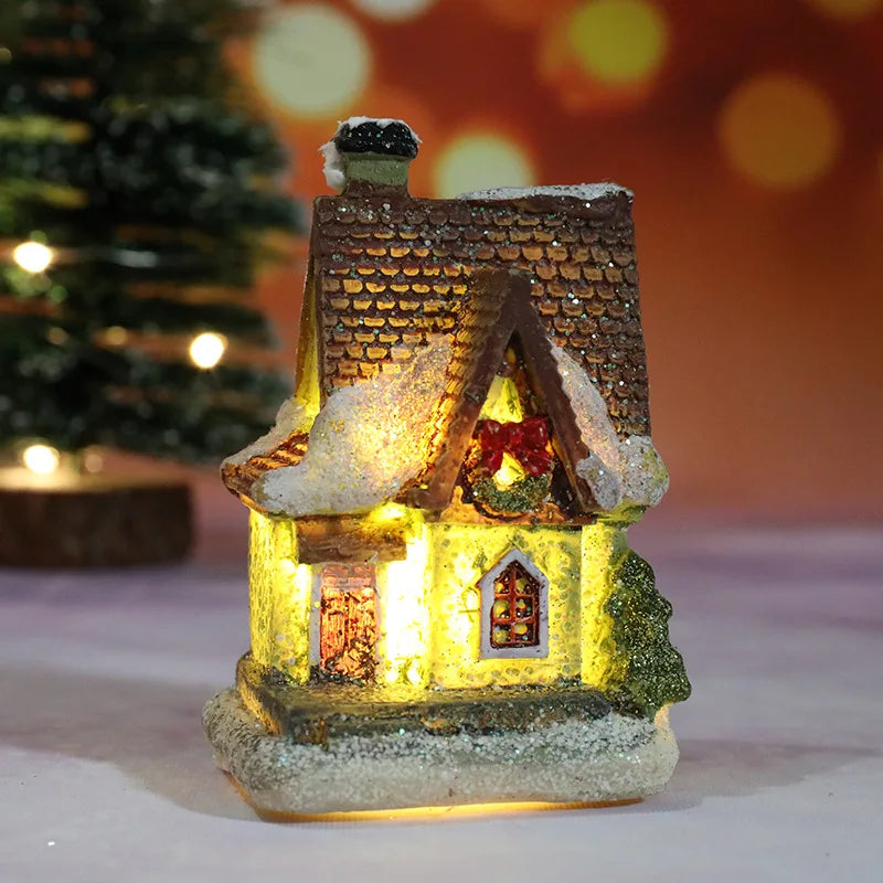 Weihnachtshaus Figuren LED Winterlichter Dekorativ