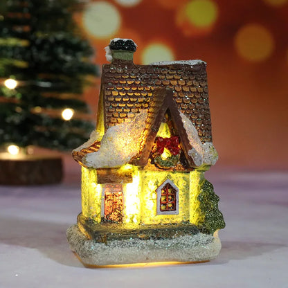 Weihnachtshaus Figuren LED Winterlichter Dekorativ